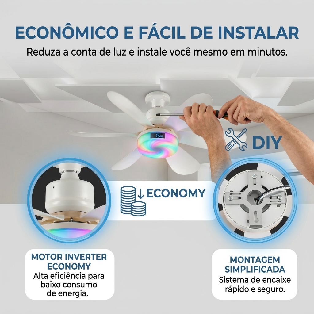 Econômico e de montagem simplificada